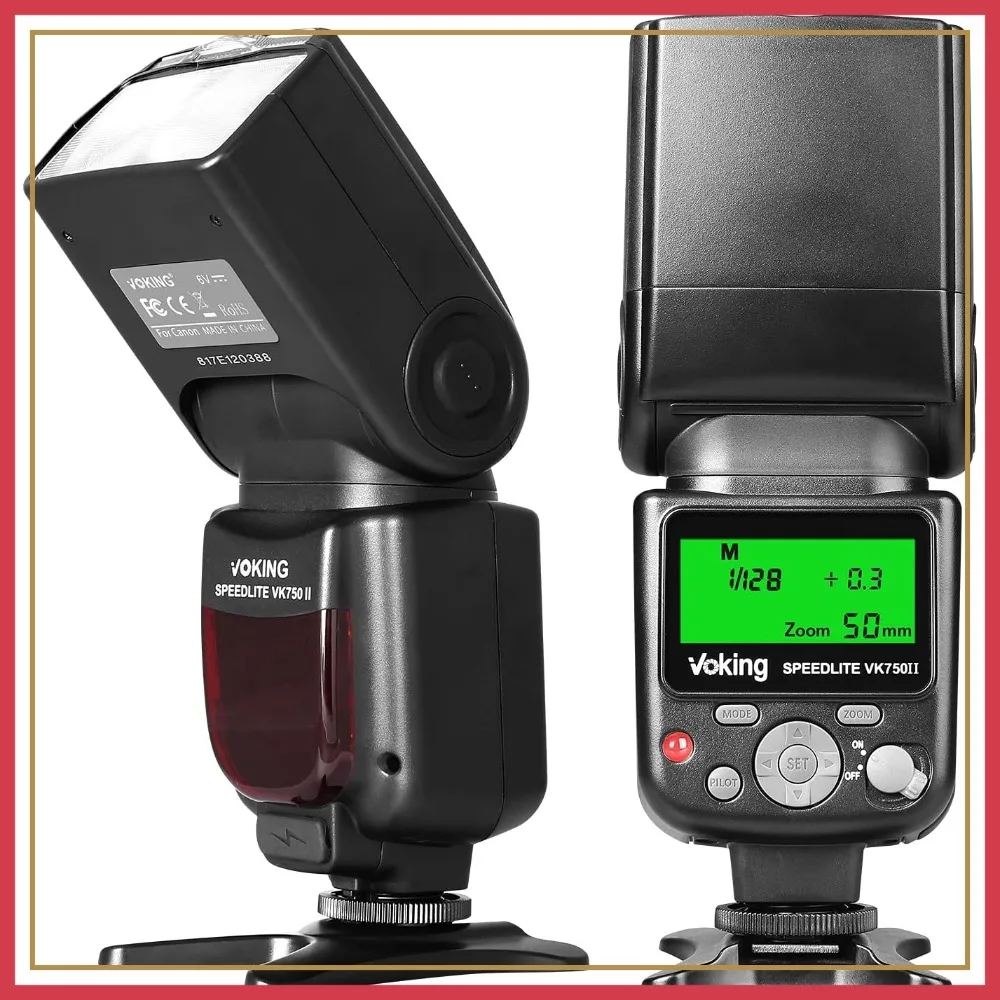 

VK750II TTL Camera Flash Speedlite with LCD Screen for Canon EOS DSLR Cameras