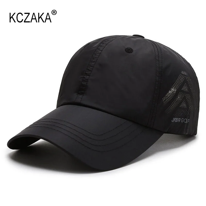 Men\'s Quick Dry Baseball Cap Summer Plain Color Snapback Caps Unisex Sports Ultra Thin Breathable Sun Hats Running Fishing Caps