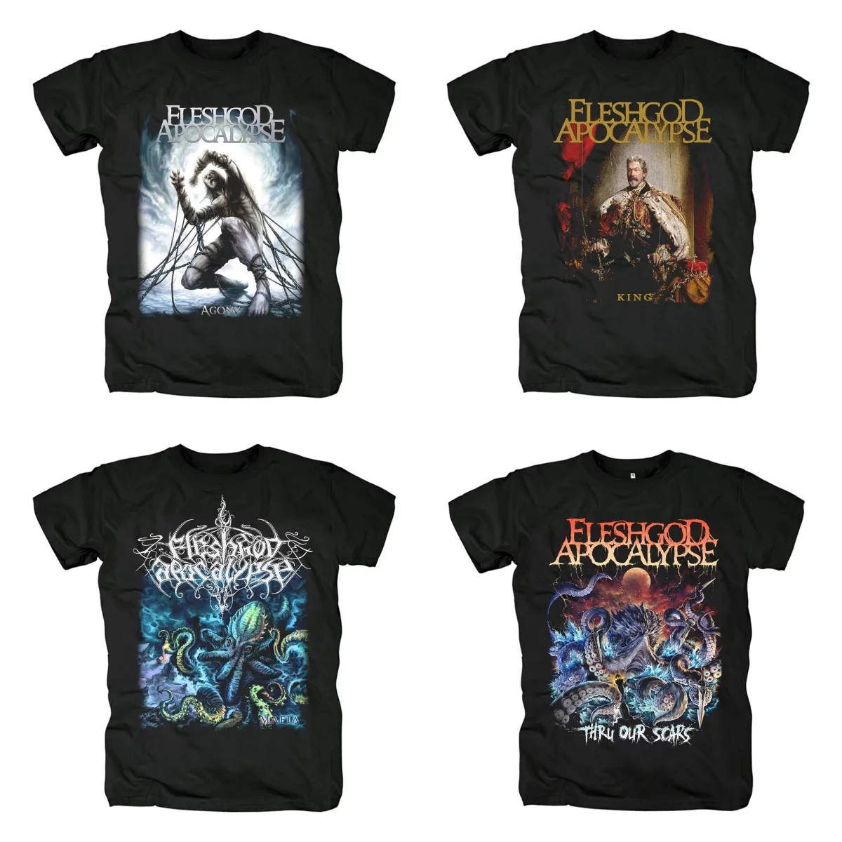 

Винтажные футболки унисекс Meat God Apocalypse Symphony Tech Death Metal Rock Festival Повседневные футболки с короткими рукавами и графикой
