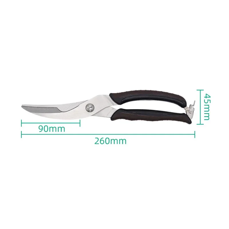 Dobeli Stainless Steel Sharp Blade Seafood Chicken Bone Scissor Household PP+TPR Comfort Handle Cutting Tool Kitchen Accessories