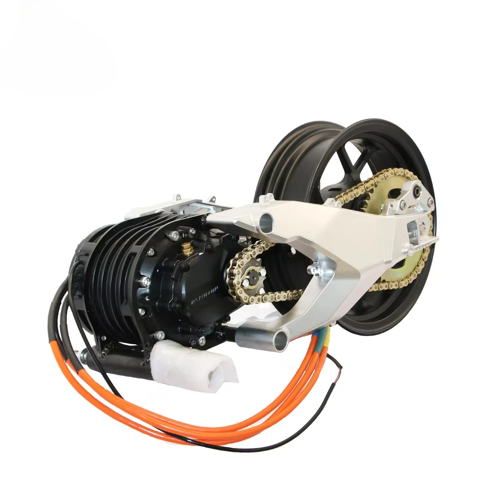 14X3.5 inch 138 3000W 70H72V 100-110kph electric motorcycle double impact intermediate drive motor assembly