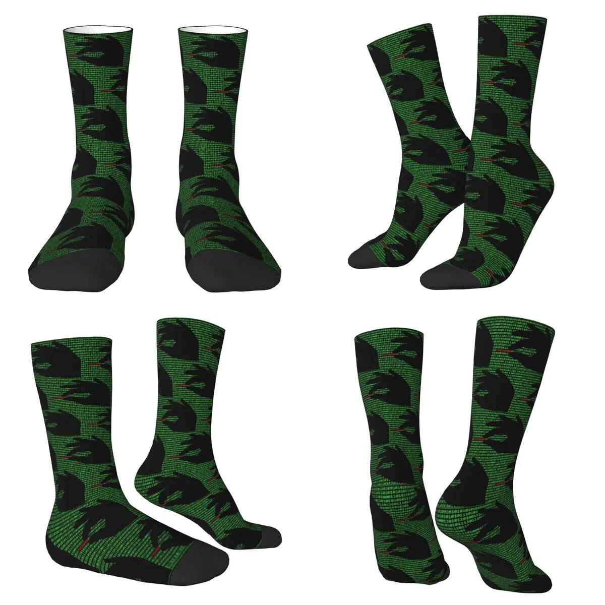 Hacker Code Binary Code Geek Science Computer Socks Harajuku Super Soft Stockings All Season Long Socks for Unisex