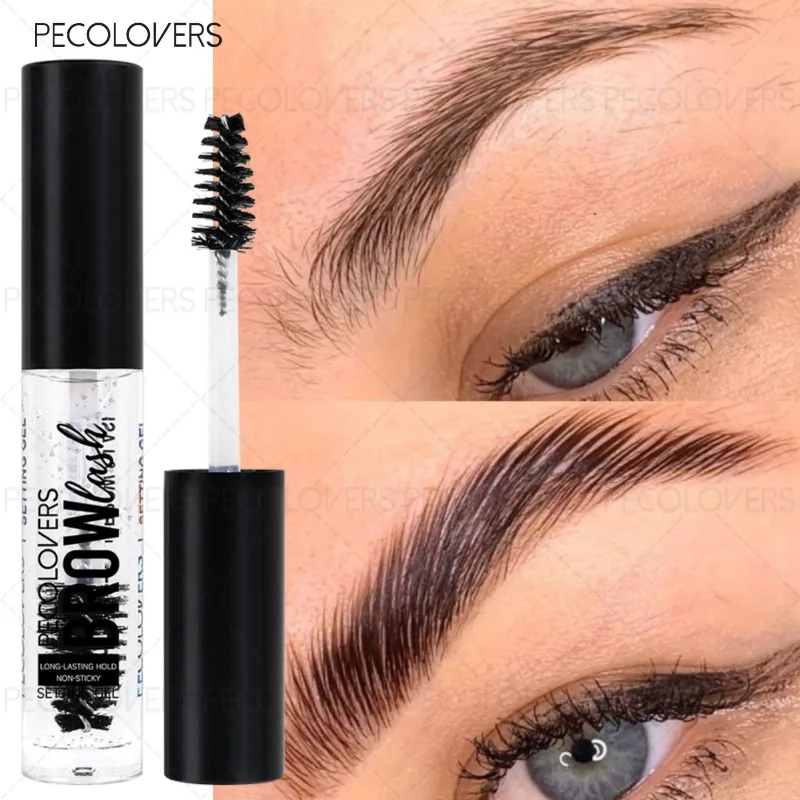 Transparentes Augenbrauengel mit schwarzer Kappe, Augenbrauenformung, wasserfest, geeignet für Festivals und Date-Make-up, Augenbrauenkosmetik