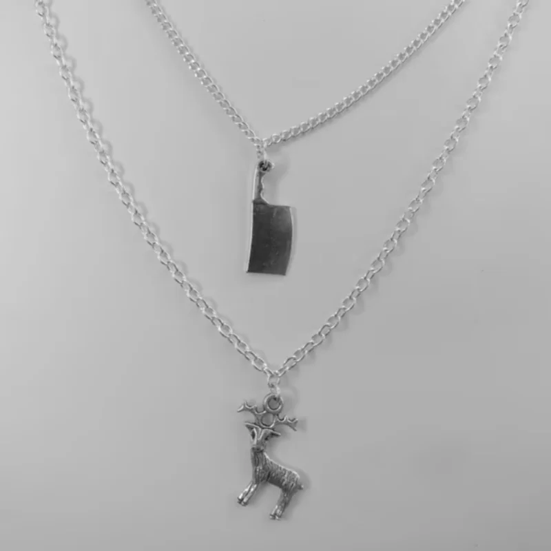 Hannibal two layered necklace with the charms of your choice