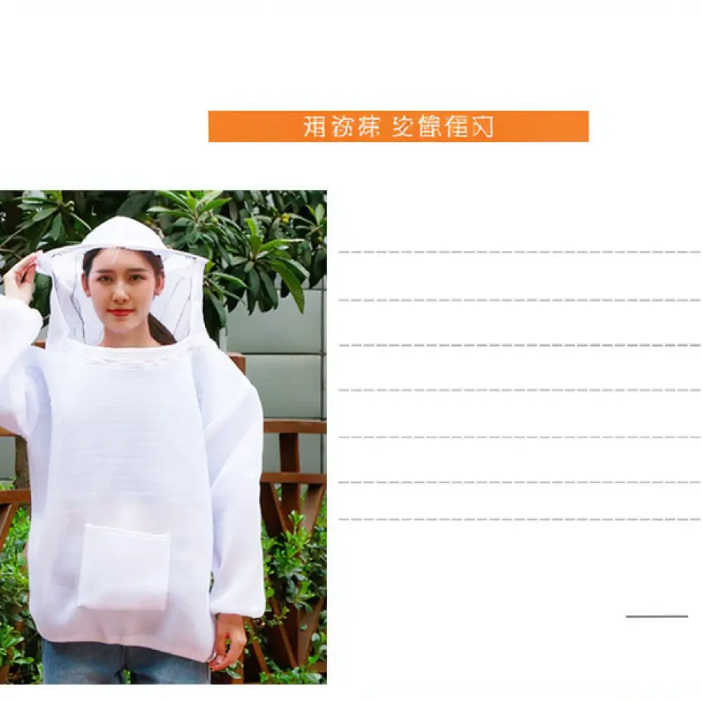 For Bee Warrior Beekeeping Suit Breathable Protective Jacket Anti Sting Uniform For Professional Apiary Workers