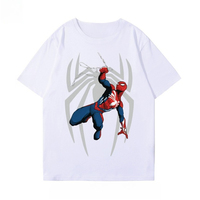 Marvel Spider-Man Parallel Universe Little Black Spider-Man Miles Marvel Movie Animation Summer Women's Y2K T-Shirt