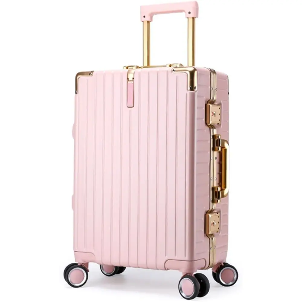 

Medium 4-Wheel Hard Shell Cabin Suitcase, Pink, 20 - Ideal for Men, Women, and Students' Travel