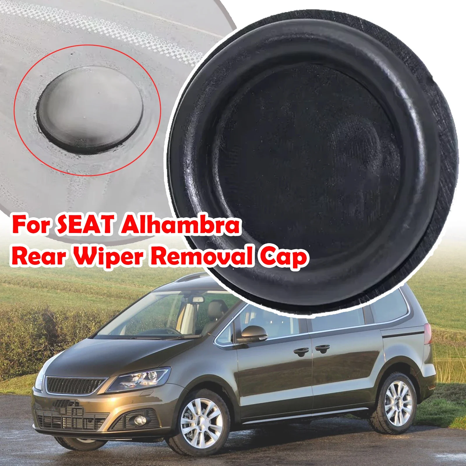 

For SEAT Alhambra VW Sharan 7N 7M Car Rear Window Wiper Windshield Delete Bung Seal Blade Arm Cap 2001 - 2015 2016 2017 2018