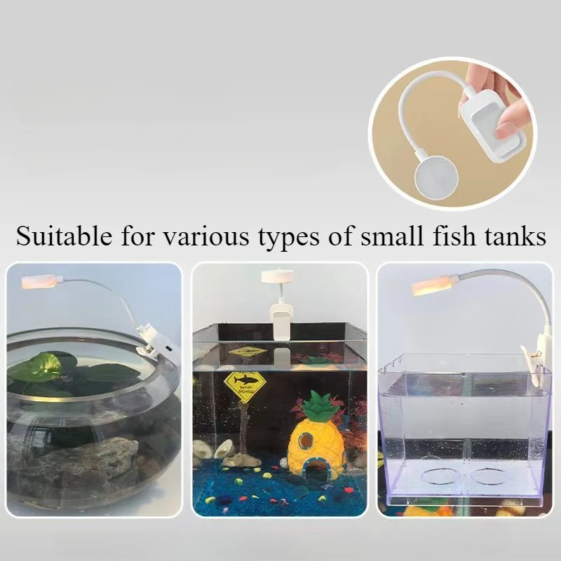 Mini Wireless / USB Fish Tank Light Clip-on Light Water Grass Light Aquarium Lighting Small Tank Lamp Aquarium Accessories - Image 4