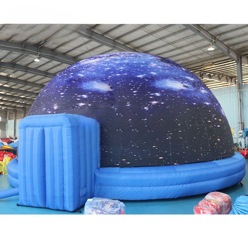 Giant Inflatable Planetarium Dome Tent Blue Starry Sky Inflatable Planetarium Projection Dome Tent for Kid School Teaching