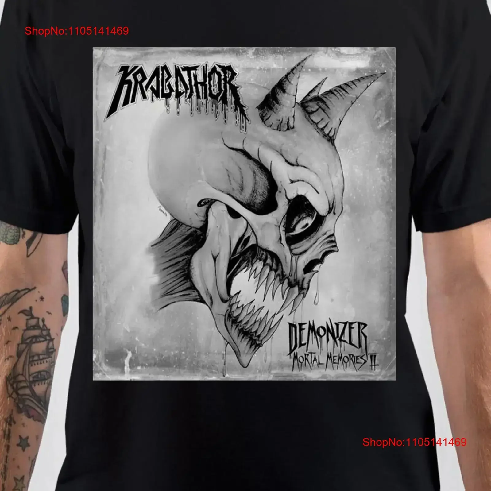 

Krabathor Черная хлопковая футболка всех размеров S 5XL для фанатов НОВАЯ HM32 винтажная стираная мягкая универсальная модная мужская растянутая слегка