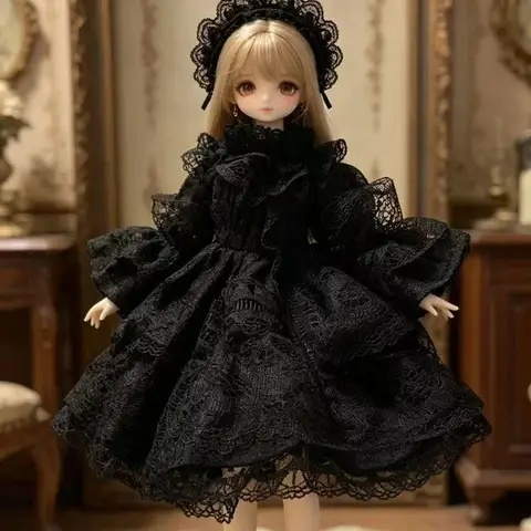 Платье для куклы BJD OB24 1/6  в морском стиле
