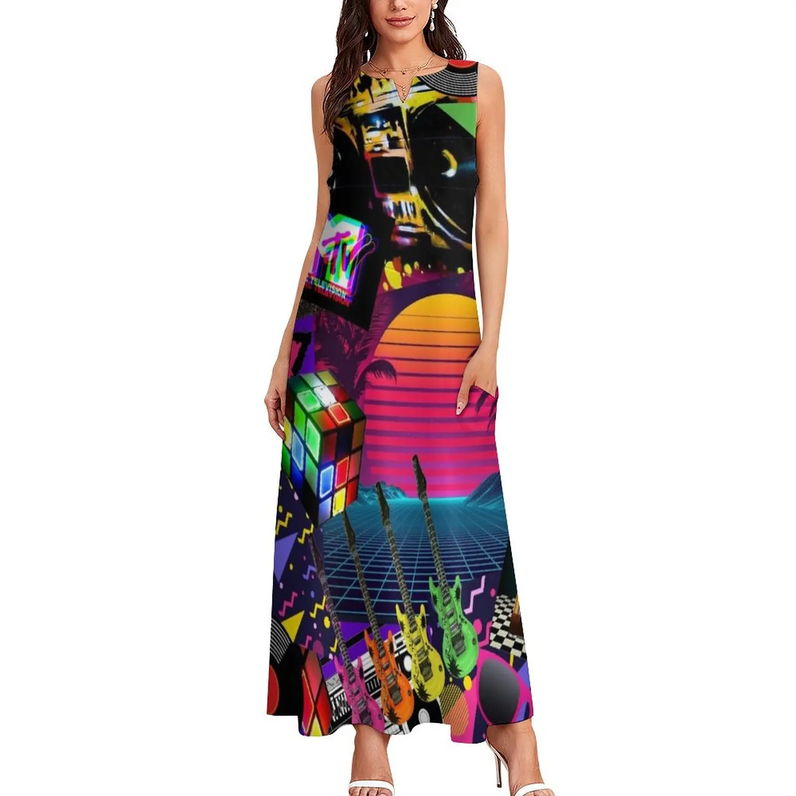 Ultimate Eighties Long Dress Female dress dress