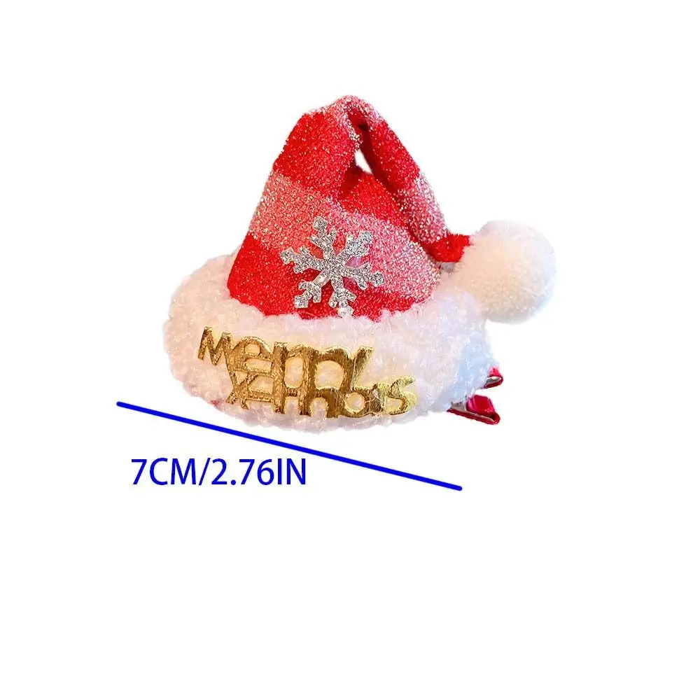 نجمة عيد الميلاد مشبك شعر الأيائل أفخم الكرة سانتا كلوز منقار البط كليب الشعر الجانب كليب لامعة عيد الميلاد قبعة دبوس الشعر الإناث/الأطفال