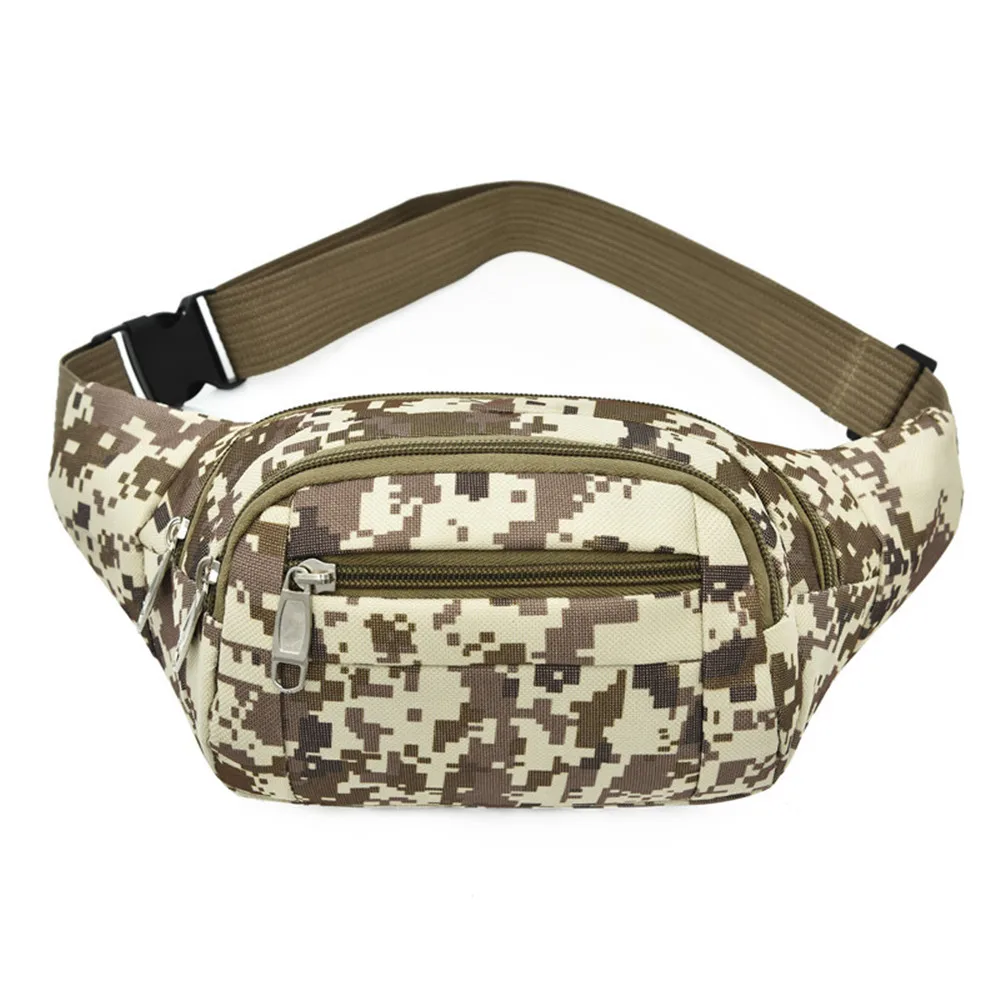 Outdoor Waist Bag Men\'s Tactical Waterproof Molle Camouflage Hunting Hiking Climbing Oxford Mobile Phone Belt Pack Combat Bags