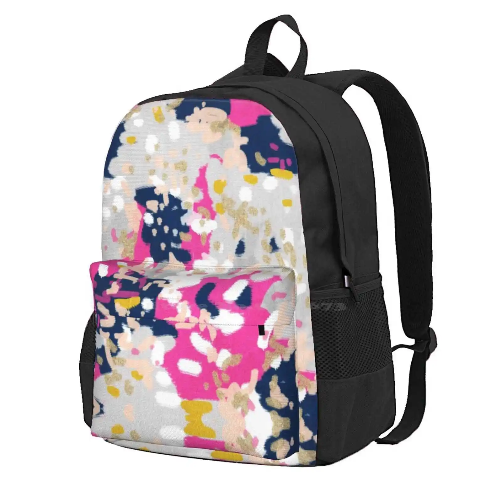 

Michel - Abstract, Girly, Trendy Art With Pink, Navy, Blush, Mustard For Cell Phones, Dorm Decor Etc Hot Sale Schoolbag