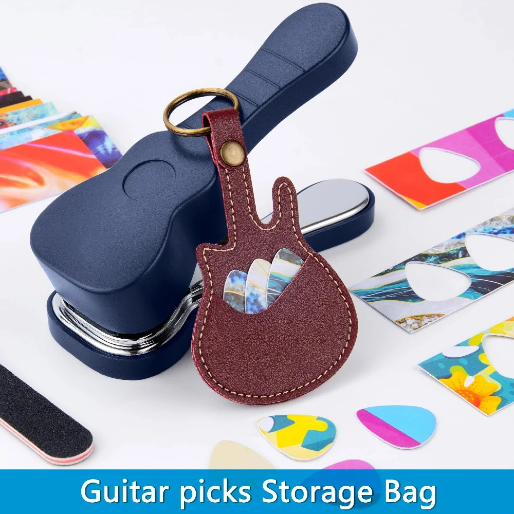 1SET   Punch Maker Kit,Premium Custom Cutter Tool with 15 Starter Strips,Leather Keychain Picks Holder & Smoothing File