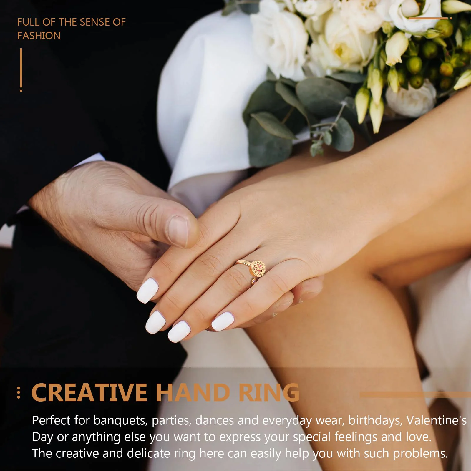 Trendy Rings Aromatherapy Essential Oil Retro Decor Adjustable Finger Diffuser for Women Miss Decoration