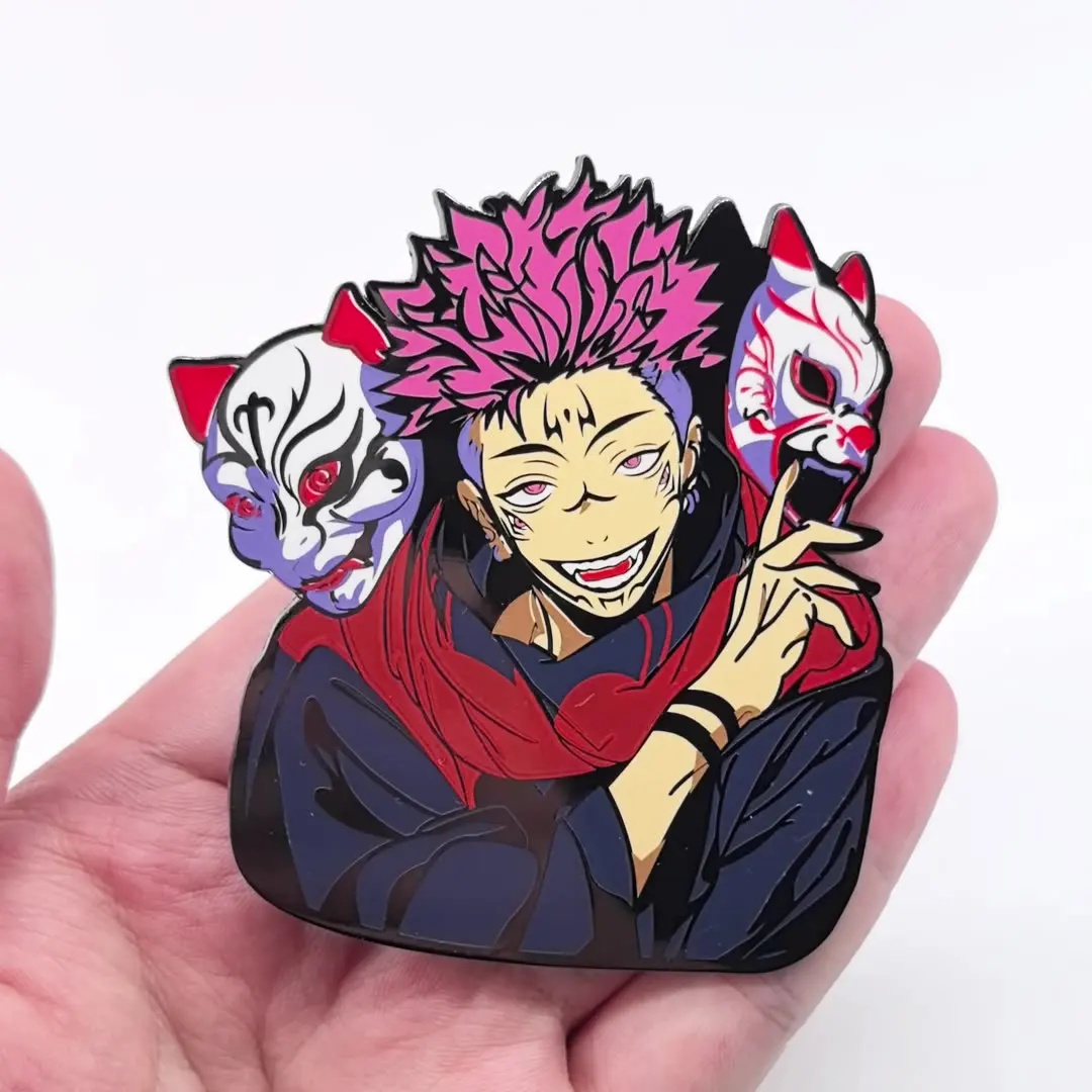 Jujutsu Kaisen Metal Brooch Ryomen Sukuna Cartoon Decoration Badge Anime Merchandise