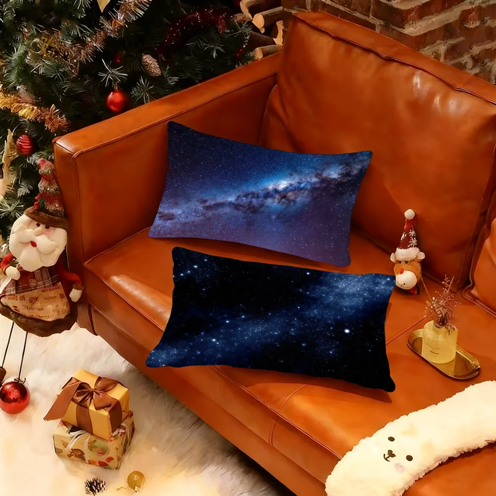 S-Starry Sky Background Universe G-Galaxy Cushion Cover Rectangle Pillow Case Printing Bedside Sofa Room Decoration Pillowcase