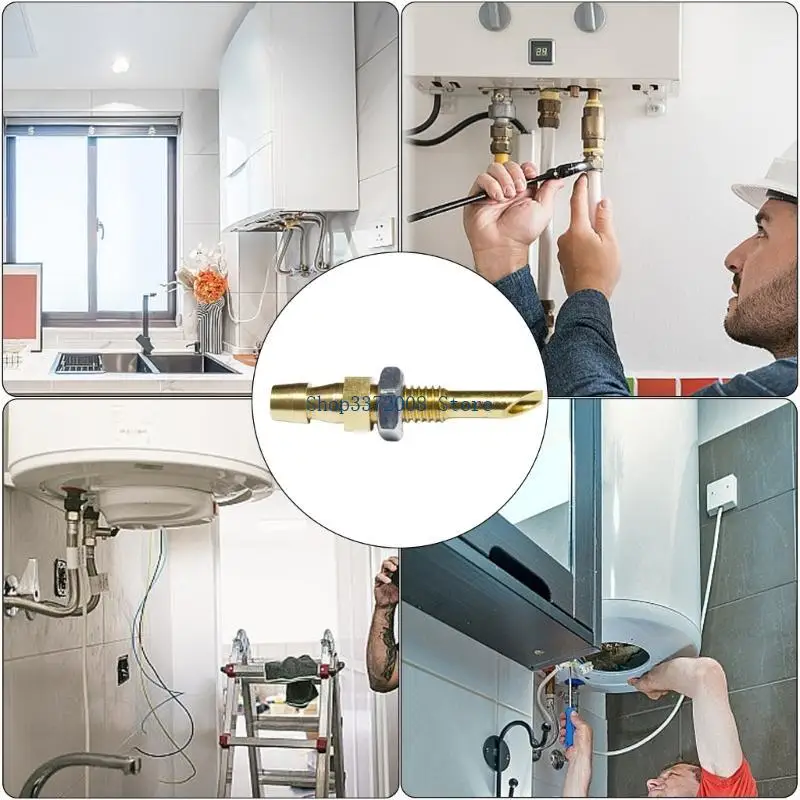 Metal Nozzle Sealing Performances Versatile Metal Nozzle Metal Adapter Simple Installs Suitable for Industrial Heaters