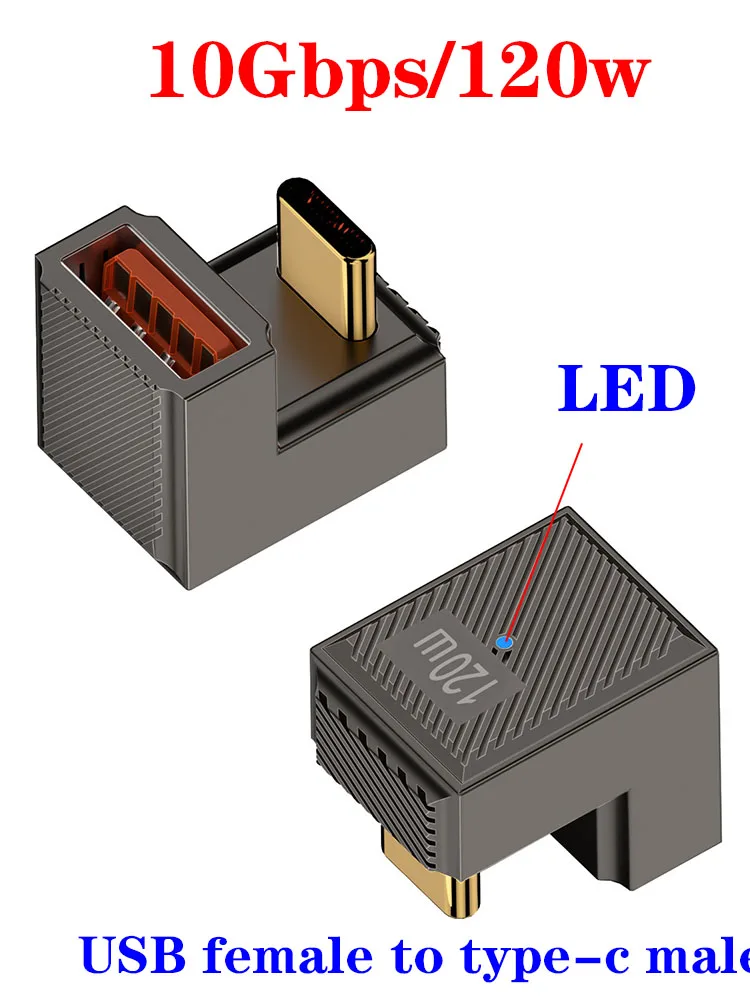 100pcs USB type C OTG adapter USB C male to micro USB female 120W fast charging 10Gbps high-speed transmission converter