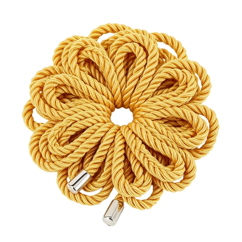 Erotic 5/10M Silky Bondage Sex Toys with Vibrant Color Metal Ends Nylon Rope for Couple BDSM Shibari Rope Play Accessory