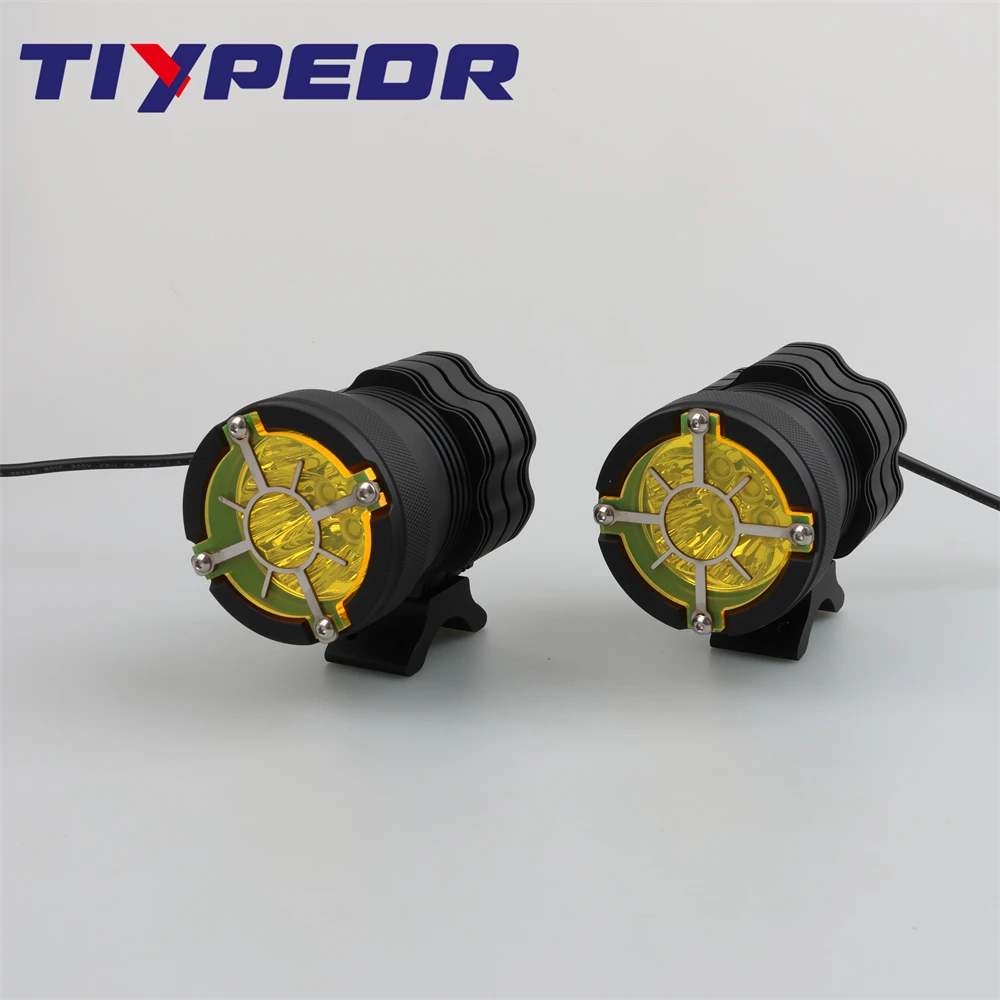 

TIYPEOR Universal 6Chips Headlight Motorcycle LED Auxiliary Fog Light Driving Lamp 6300lm IPX8 Waterproof Motorcycle Spotlight