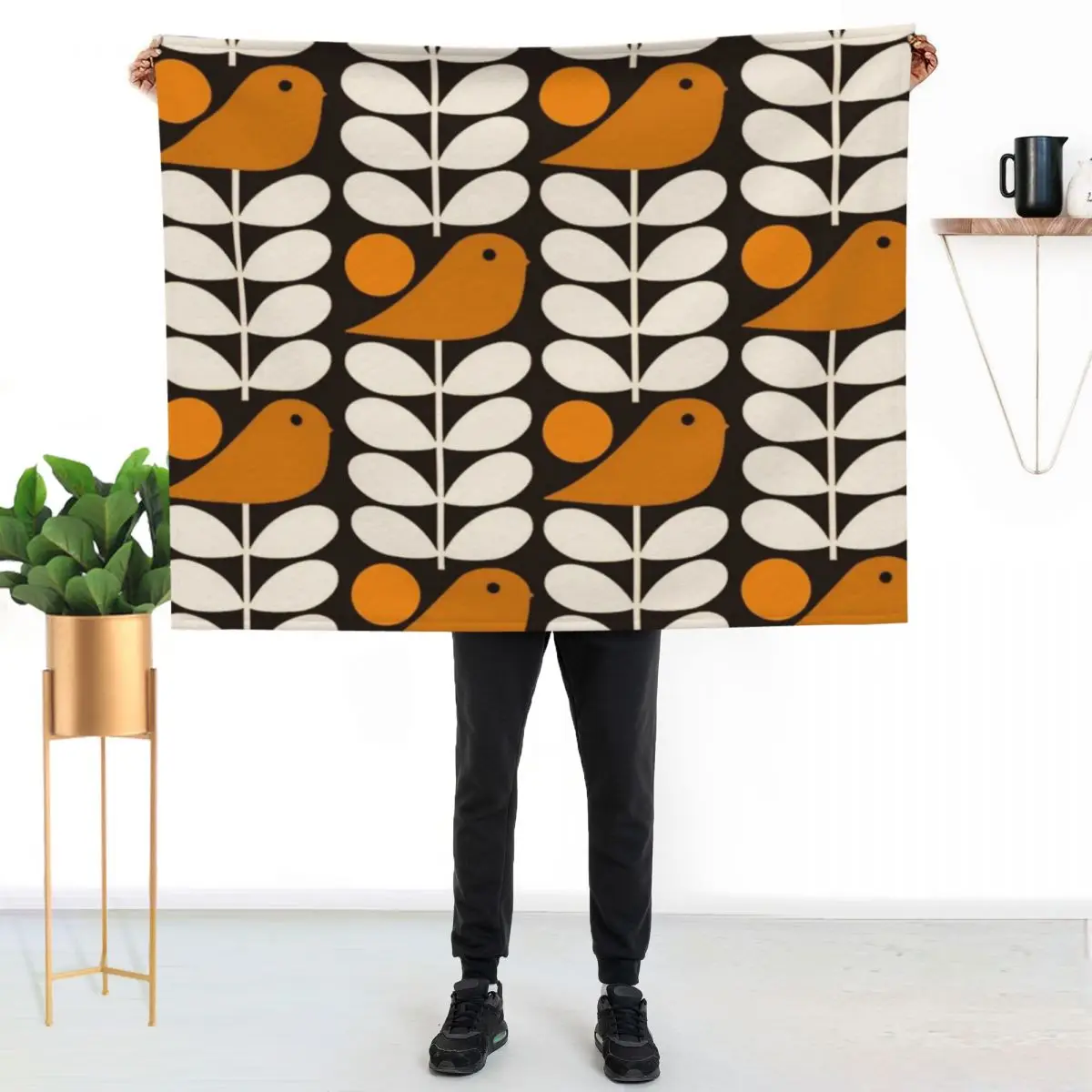 

orla kiely birds, kiely pattern, orla kiely design, Throw Blanket Cozy Throw Blanket Birthday Gift for Him Her