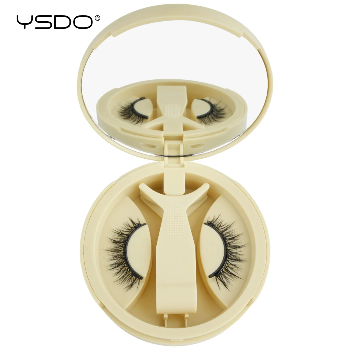 YSDO Magnetische Wimpern 1 Paar Natürliche Magnetische Nerz-Kunstwimpern Wiederverwendbare Flauschige Dicke 3D Falsche Wimpern mit Applikator Klebefrei – Detail 9