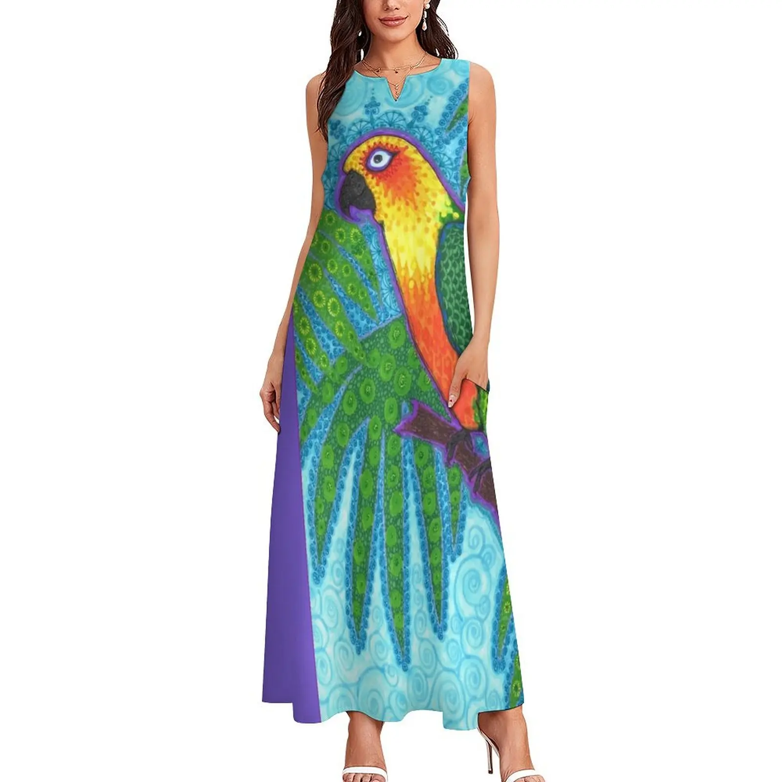 Ronnell's Parrot Long Dress ชุดเดรสปาร์ตี้หรูหราสําหรับผู้หญิง 2025 ชุดเดรสสีม่วง