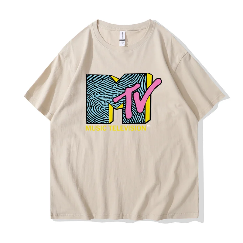 Men Clothing Retro T Shirt Vintage Rock Hip Hop Tv T Shirt Summer Unisex Casual Tshirt Mtv Music Television Graphic Tshirts Tees