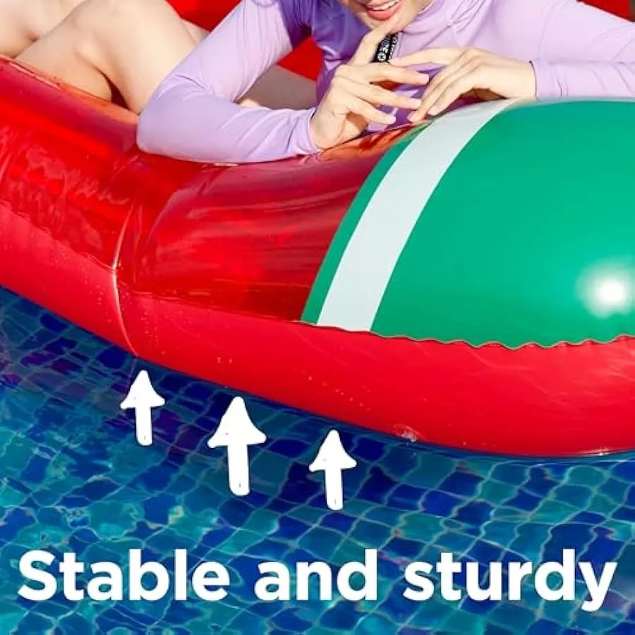 Espreguiçadeira inflável para piscina, melancia, decorações para festa na piscina, verão, praia, lago, conforto, lounge, jangada, piscina engraçada
