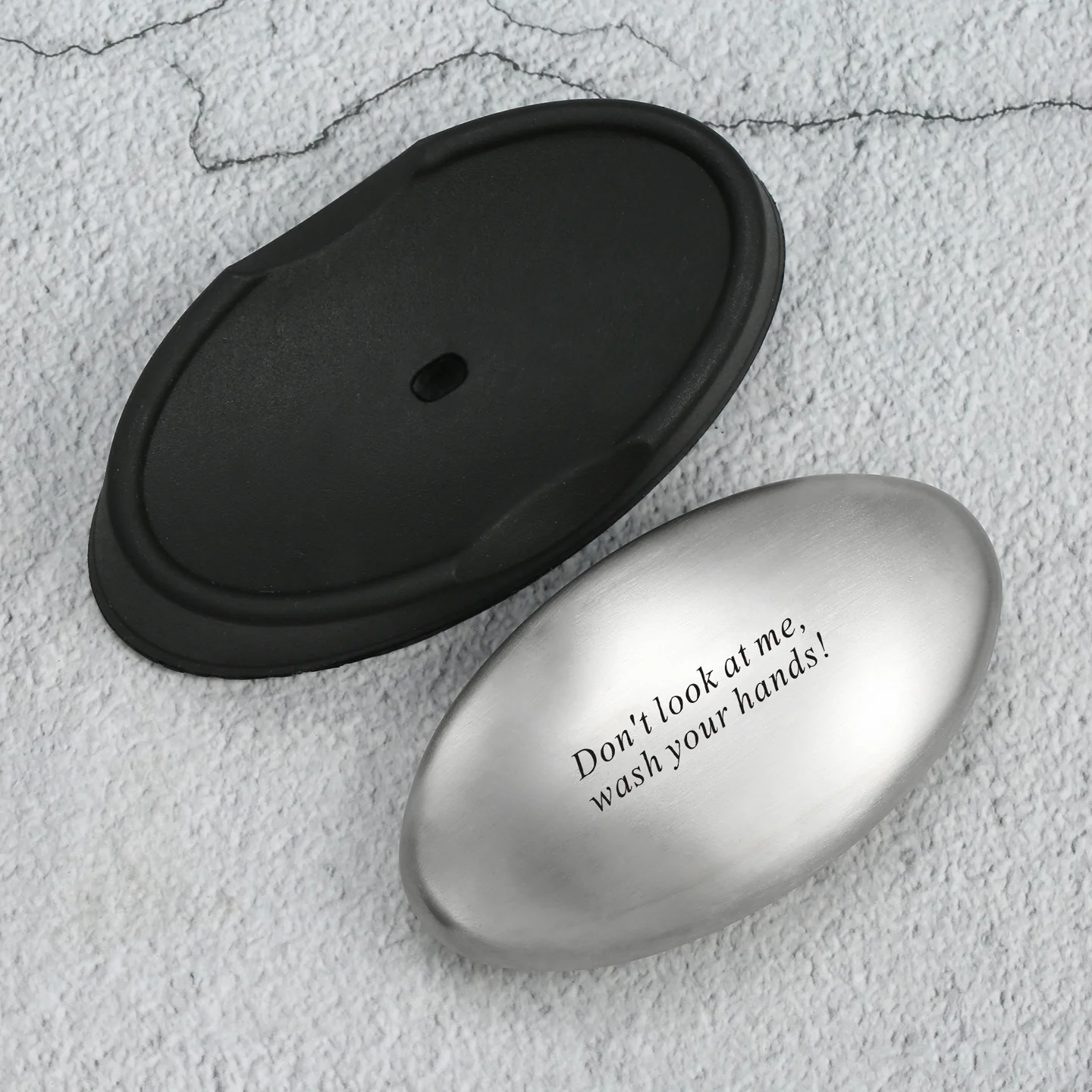 304 Stainless Steel Odor-Removing Soap Personalized Custom LOGO Text Deodorizing Soap With Dish Hand Washing Kitchen Gift