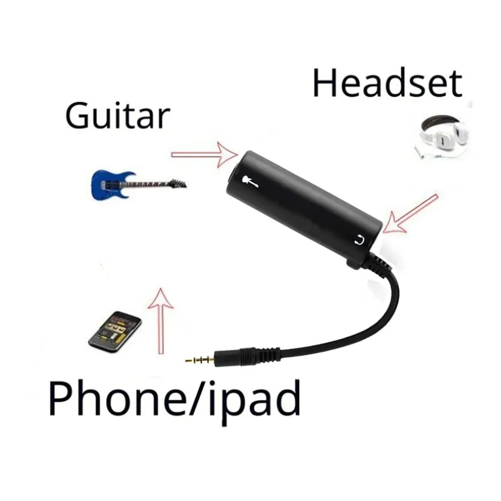 6.35mm Guitar Interface Converter Replacement Guitar Only Compatible for IOS Phone I/Pad Guitar Tuner Line Irig Converter
