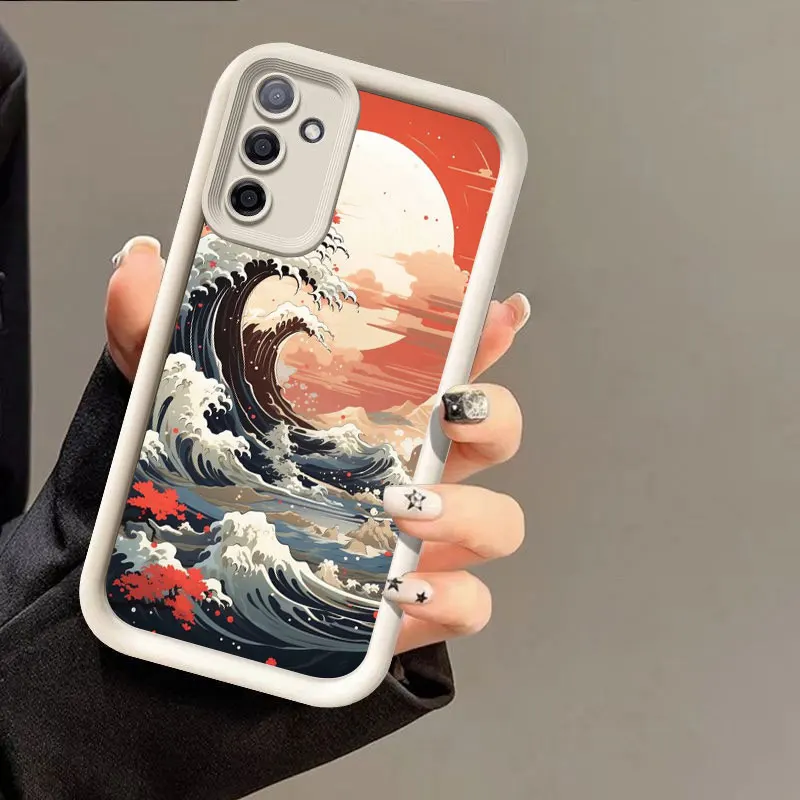 Etui na telefon Ukiyo-e w japońskim stylu do Samsung Galaxy A03 A04 A05 A10 A20 A21 S A04E A06 A11 A30 A50 M12 M22 M54 5G