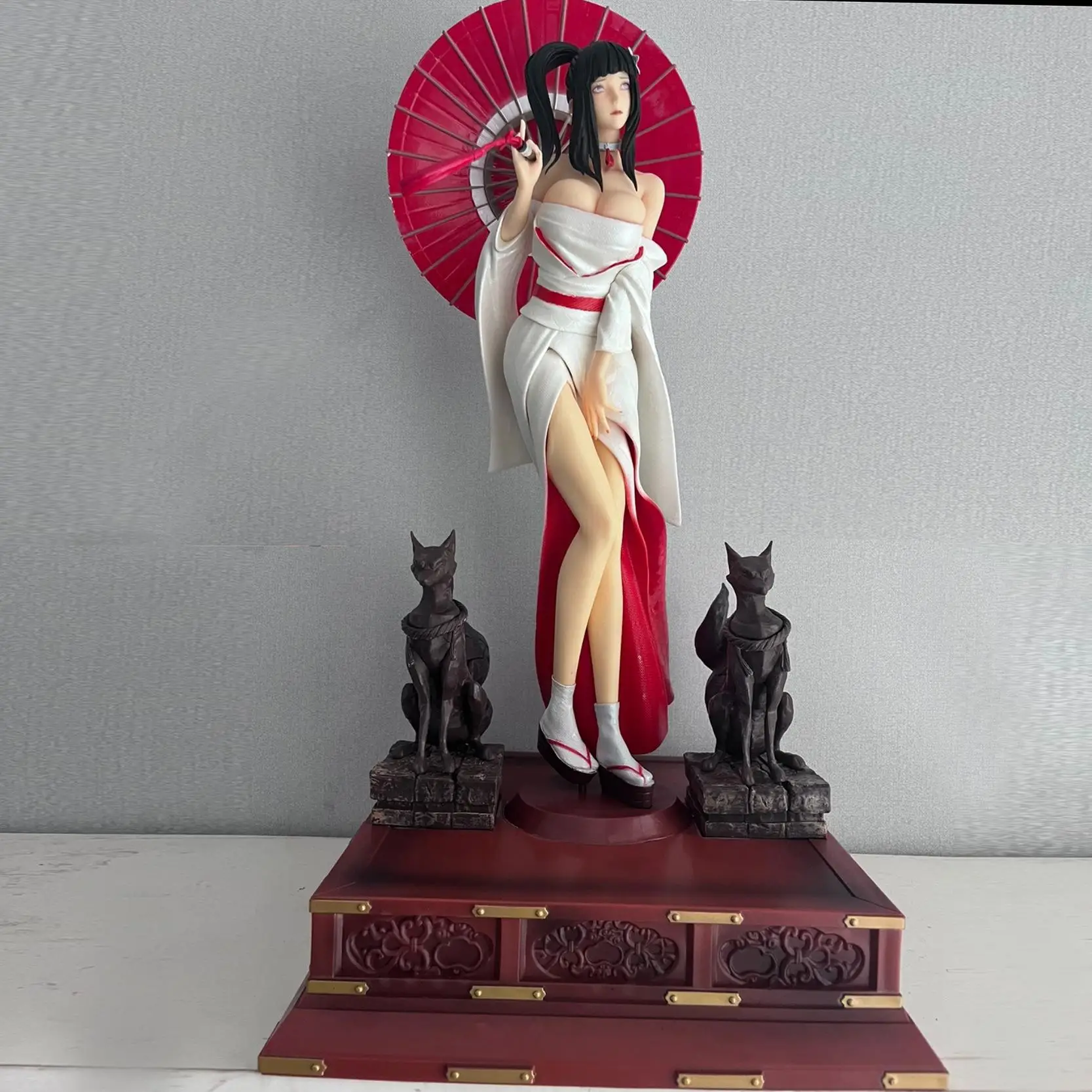 ฟิกเกอร์อนิเมะนารูโตะ ขนาด 56 ซม. ชุดกิโมโน ฮิวกะ โมเดลตุ๊กตาสะสม ของเล่น ของขวัญ