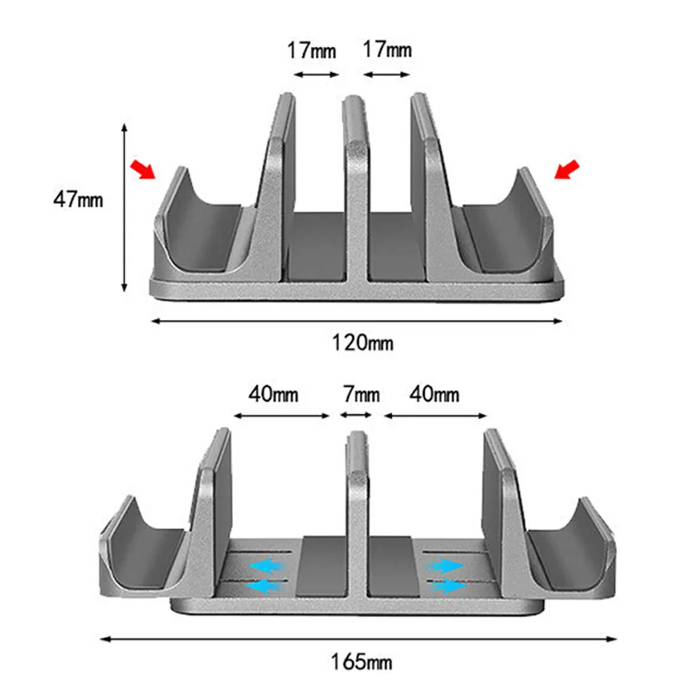 調整可能な垂直ラップトップスタンド、ラップトップホルダー、省スペースドッキングステーション、MacBook、タブレット、電話用スタンド