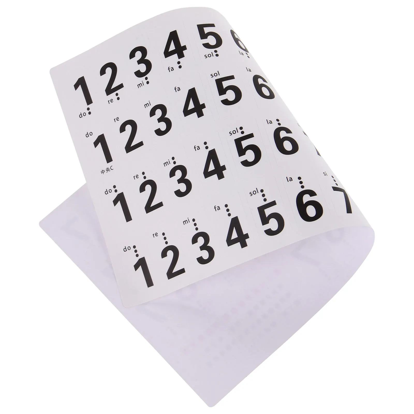 1Set Piano Keyboard Stickers Numbered Decals Anti-Slip Wear-Resistant for Beginners Improve Skills Piano Keyboard Labels