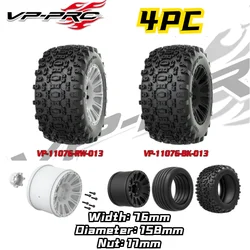 VP PRO 4PC 1/8 MT Recreational Tire All Glue Medium Hard 17mm Nut Wheel For 1/8 RC Monster Truck ARRMA Xray Hsp TRAXXAS HOBAO
