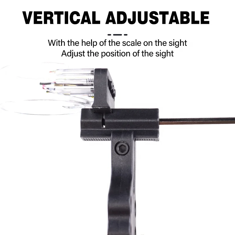 مجمع القوس البصر الرماية 3 دبابيس نطاق مجهر قابل للتعديل المعادن الصيد المهنية مركب السهم مجموعة الملحقات #6
