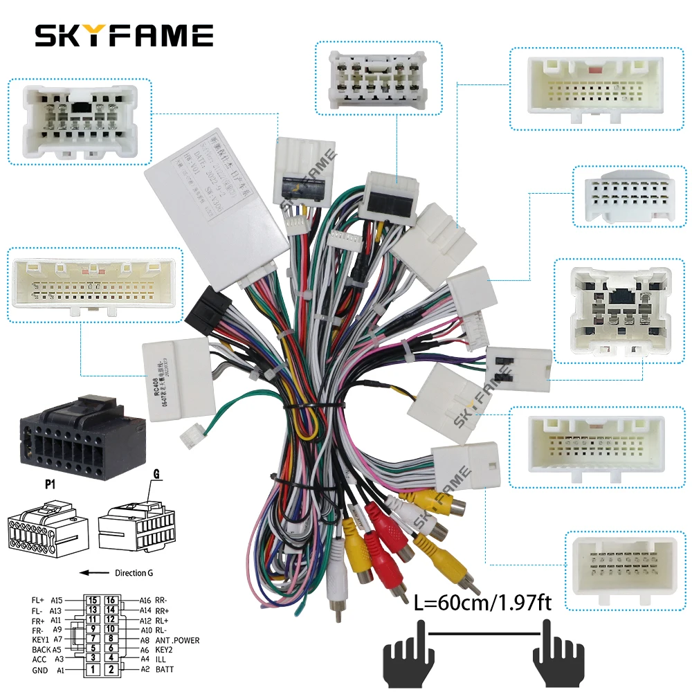 SKYFAME سيارة 16pin الأسلاك تسخير محول Canbus صندوق فك أندرويد راديو كابل الطاقة لنيسان Teana J31 Cefiro