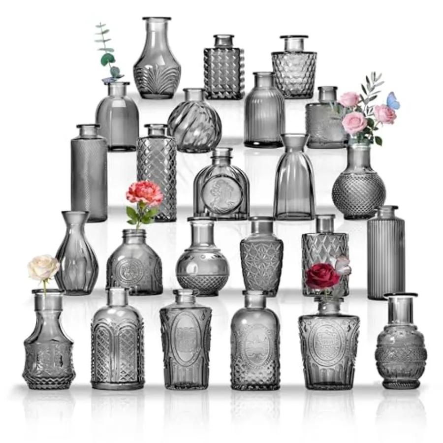 

Mini Bud Vases As Wedding Centerpieces for Tables, Bud Vases for Flowers, Small Flower Vases Suitable for Birthday Party, Anniv