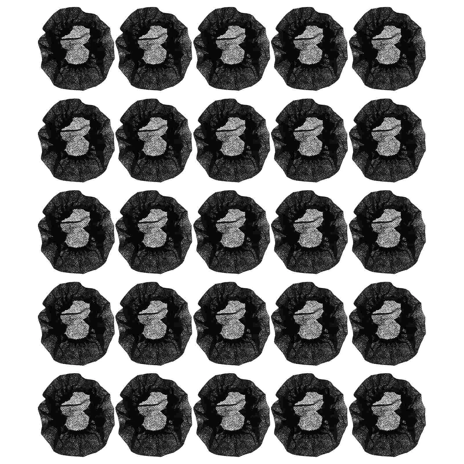 200 Pcs Mic Microphone Cover Dust Non-woven Handheld Saliva Black Protective Accessories