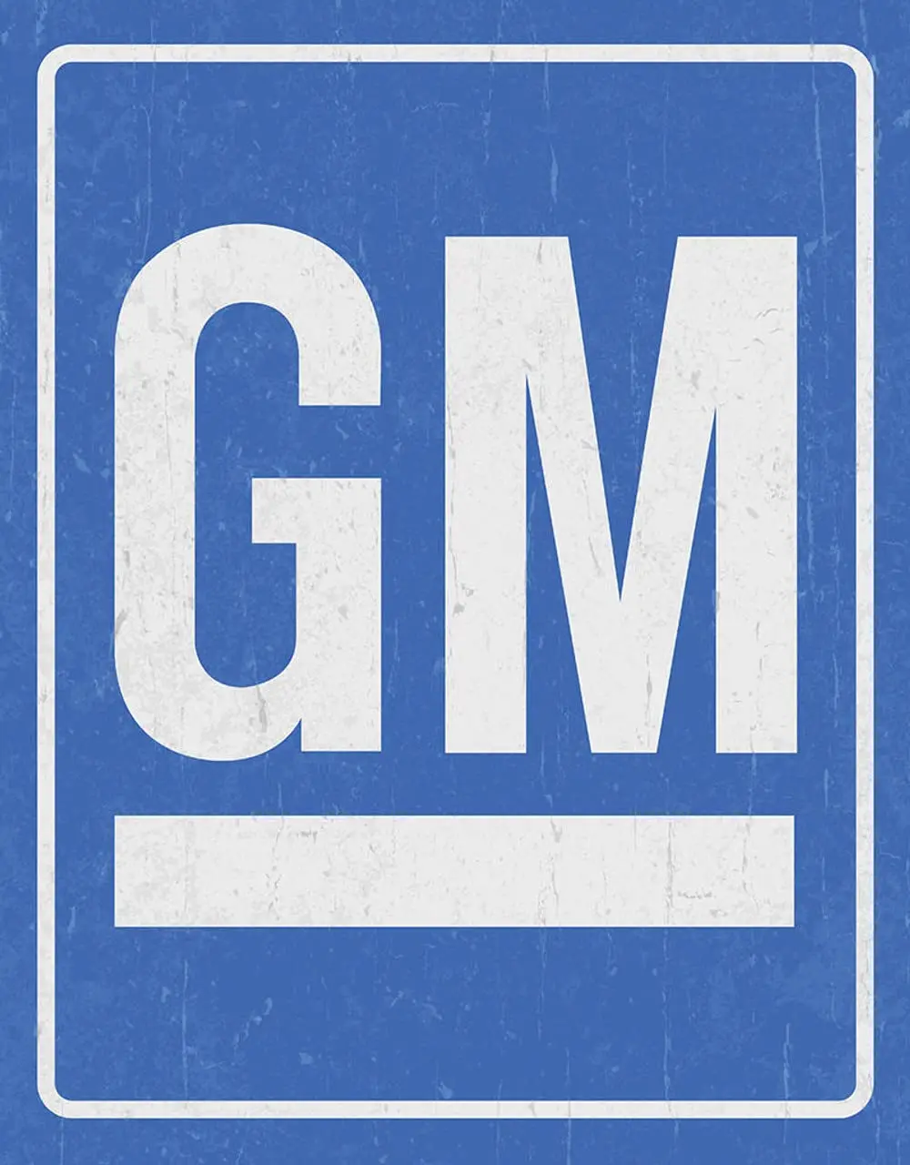 Desperate Enterprises GM Logo Tin Sign - Nostalgic Vintage Metal Wall Décor - Made in USA sign
