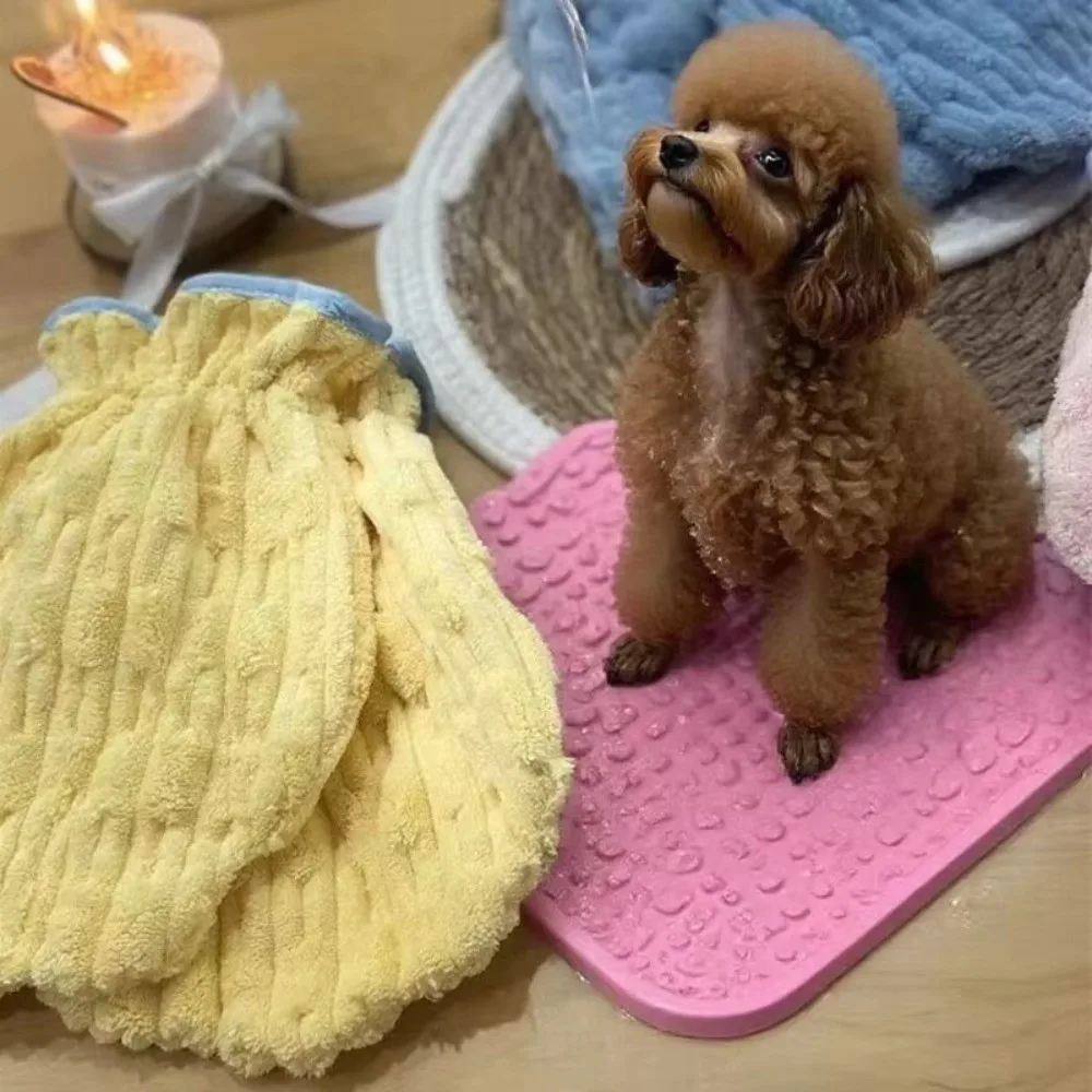 جديد التجفيف السريع فوط استحمام للحيوانات الأليفة ماصة دائم الحيوانات الأليفة الاستمالة قفاز تنظيف الحيوانات الأليفة القفاز الحيوانات الأليفة الاستمالة تدليك التنظيف الذاتي #5
