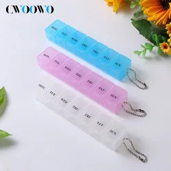 1Pcs 7-Day Pill Case Vitamin Containers Organizer Medicine Pill Container Travel Removeabale Daily Pill Box Case