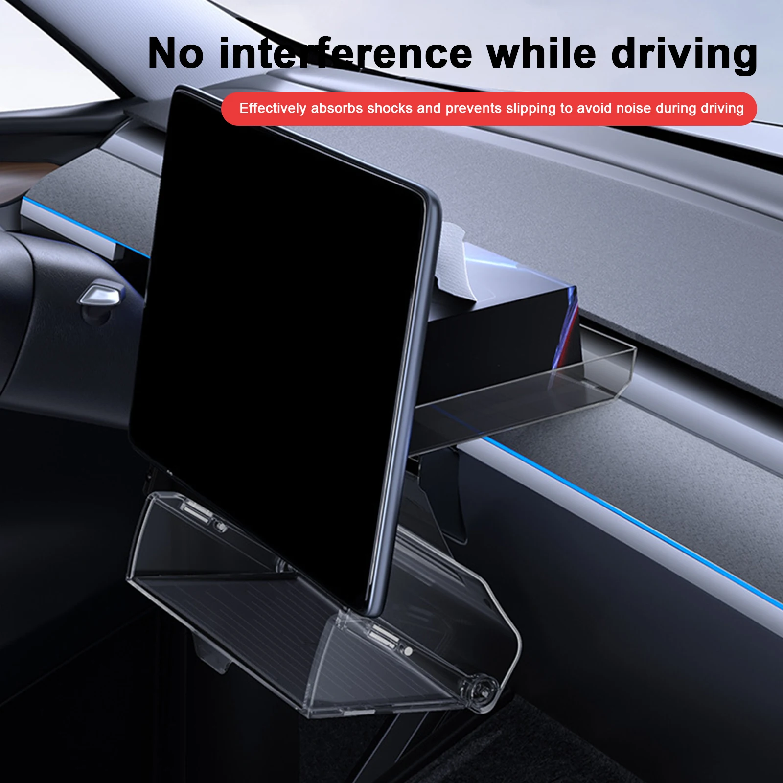 

Магнитный органайзер под экран для Tesla New Model 3 2024-2025 и New Model Y 2025, держатель для салфеток с противоскользящей подкладкой, водонепроницаемый