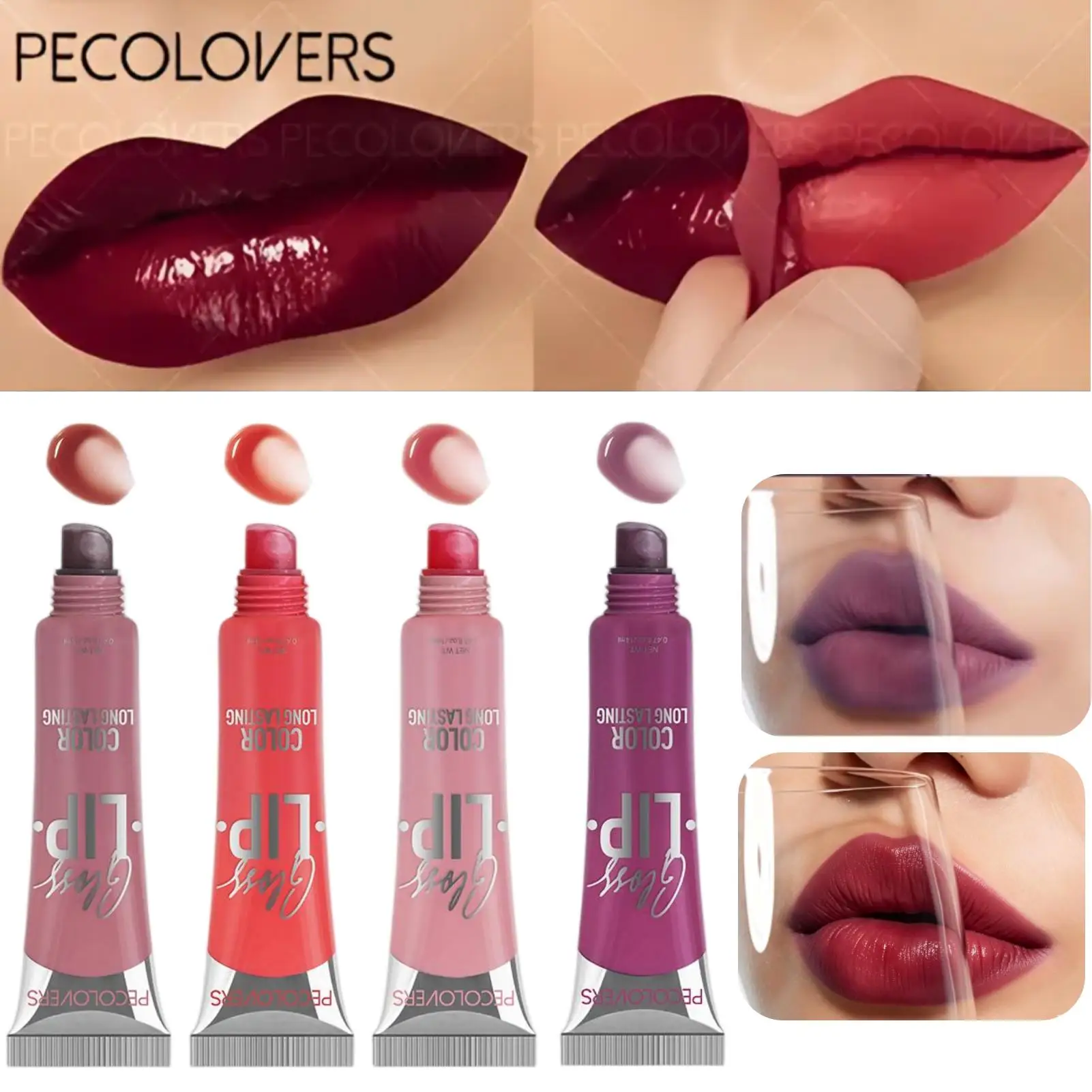1PC Summer Refreshing Peel Off Lip Gloss,Transfer Resistant, Waterproof Melting Resistant Peelable Lip Stain, Multi Juicy Shades