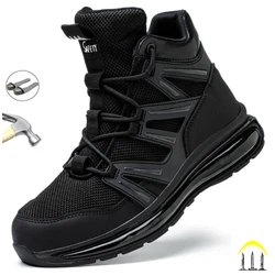 37-50 Fashion 2024 New Safety Shoes Men Anti-smash Work Shoes Anti Slip Indestructible Shoes Protective Sneakers Men Boots